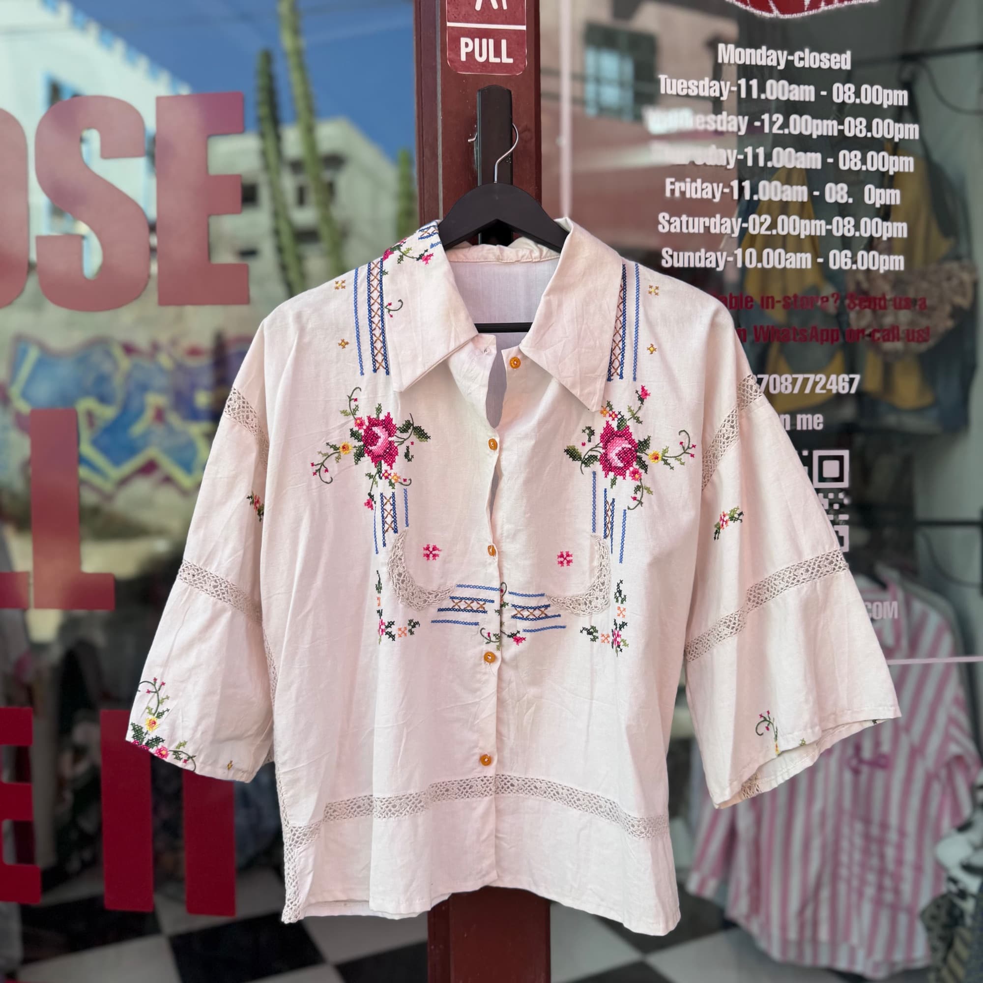 Upcycled Table Linen Shirt