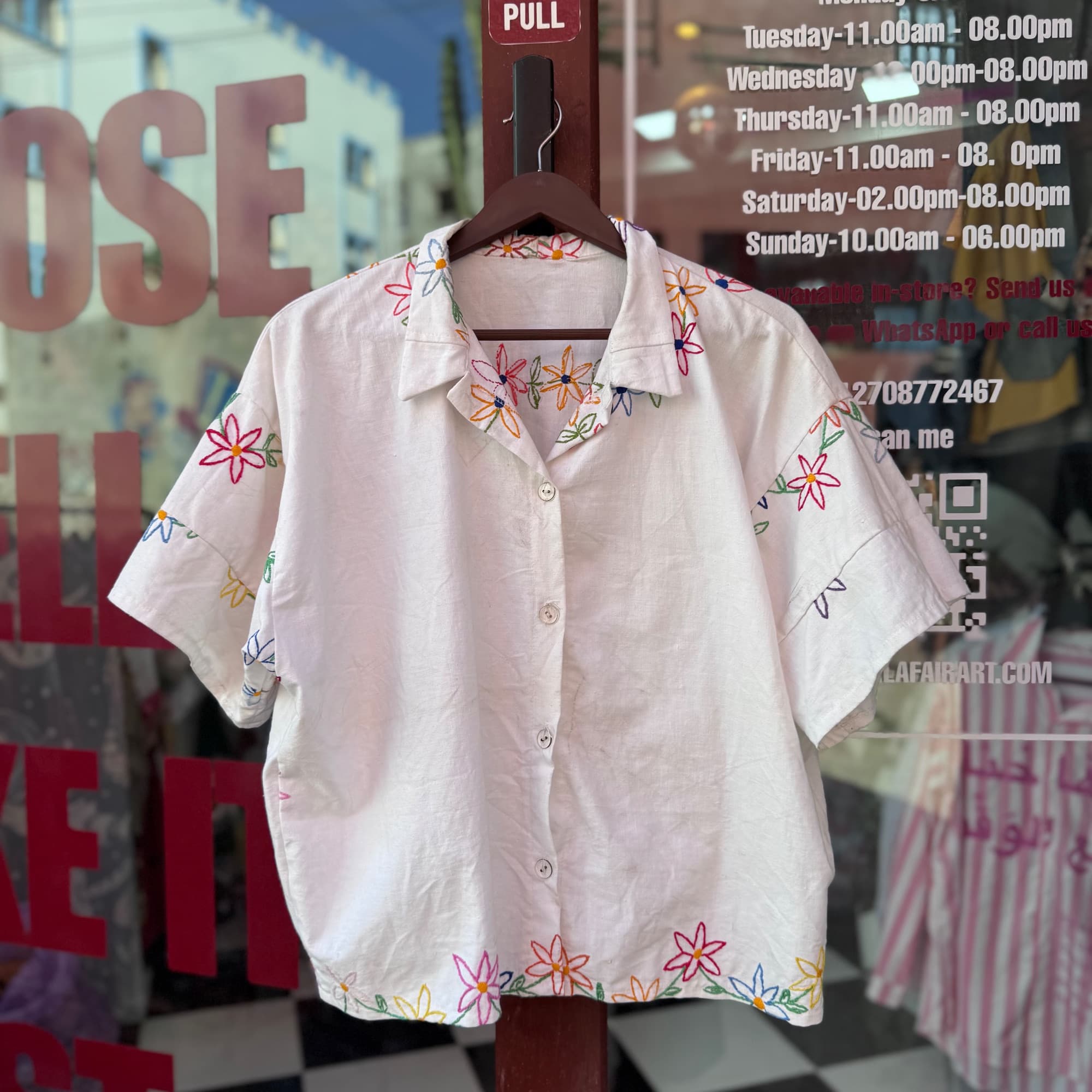 Upcycled Table Linen Shirt