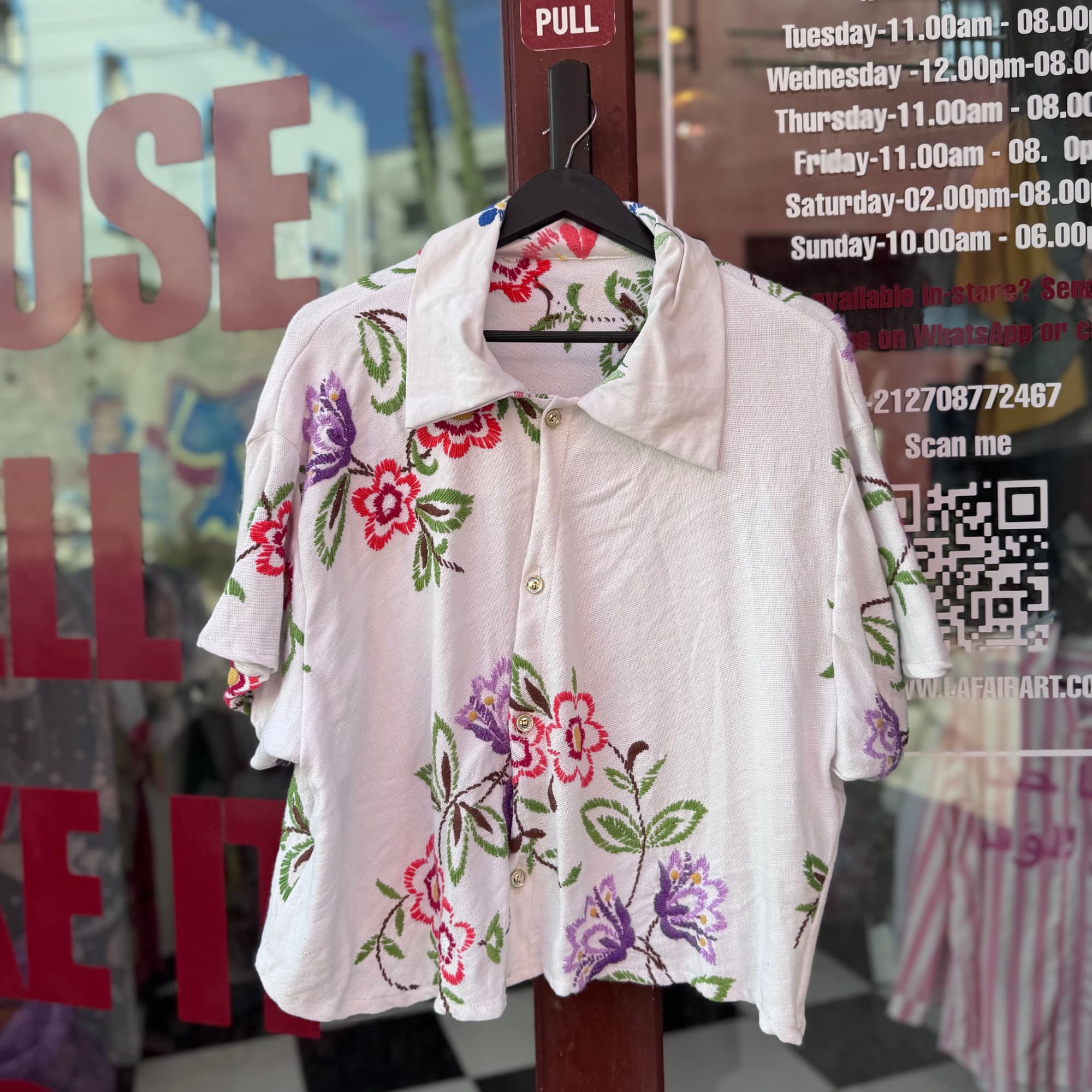 Upcycled Table Linen Shirt