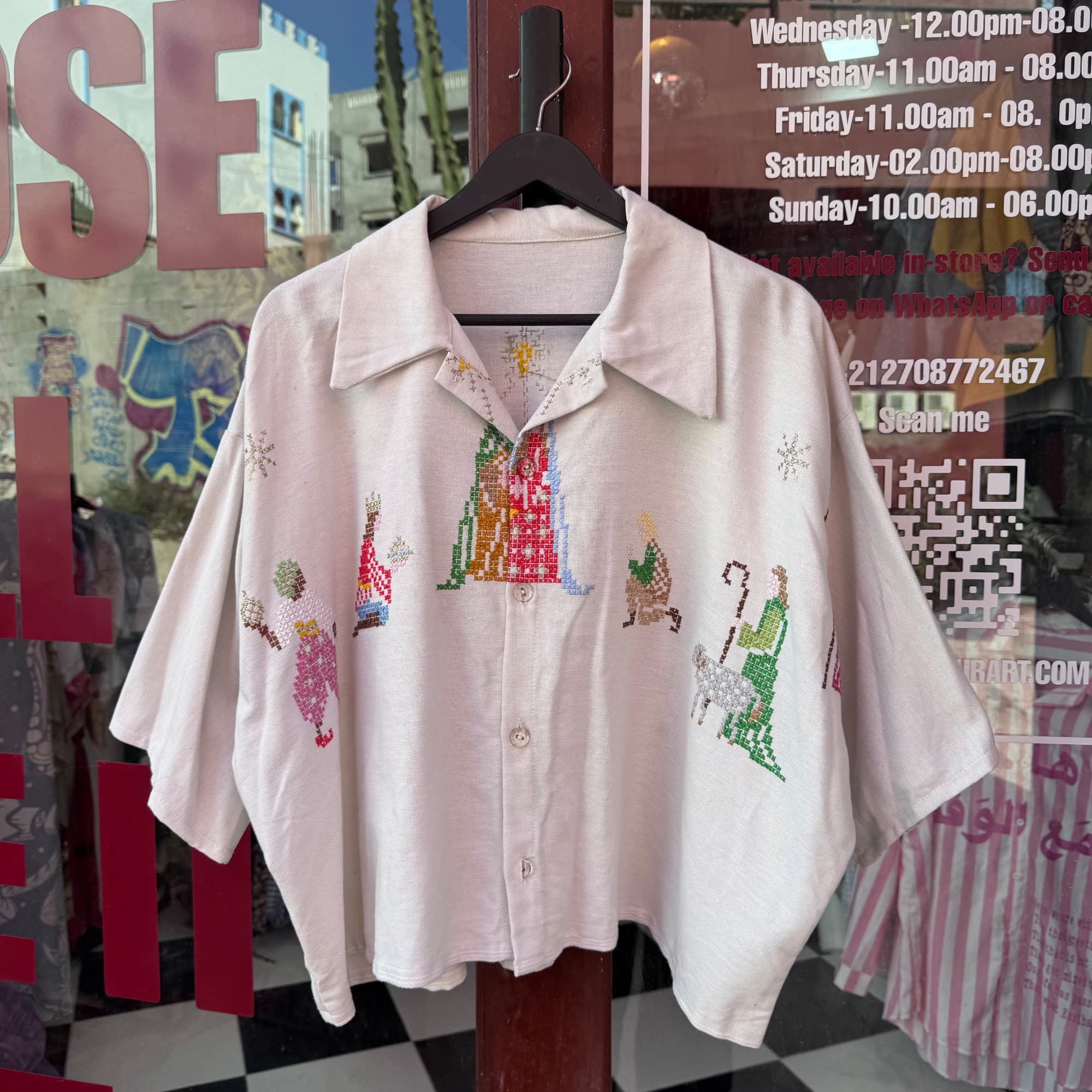 Upcycled Table Linen Shirt